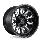 Fuel - D620 HARDLINE - Black - Gloss Black Milled - 20" x 9", 1 Offset, 5x114.3, 127 (Bolt Pattern), 78.1mm HUB