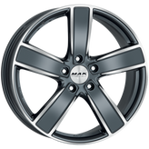 Mak Wheels - TURISMO-FF - Gunmetal - GUN MET-MIRROR FACE - 21" x 9.5", 46 Offset, 5x130 (Bolt Pattern), 71.6mm HUB