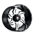 American Truxx - NINJA - Black - BLACK/MACHINED - 22" x 14", -76 Offset, 8x180 (Bolt Pattern), 125.2mm HUB