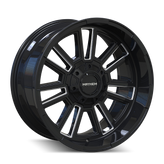 Mayhem - APOLLO - Black - GLOSS BLACK/MILLED - 20" x 9", 0 Offset, 8x170 (Bolt Pattern), 125.2mm HUB