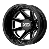 XD Series - XD845 PIKE DUALLY - Black - GLOSS BLACK MILLED - REAR - 20" x 8", -195 Offset, 8x210 (Bolt Pattern), 154.3mm HUB