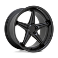 TSW Wheels - LAUNCH - Black - MATTE BLACK WITH GLOSS BLACK LIP - 19" x 8.5", 20 Offset, 5x114.3 (Bolt Pattern), 76.1mm HUB