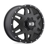 XD Series - XD130 MACHETE DUALLY - Black - Satin Black With Reinforcing Ring - 20" x 8.25", 127 Offset, 8x165.1 (Bolt Pattern), 125.1mm HUB