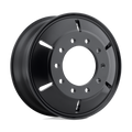 ATX - AO403 ROULETTE - Black - SATIN BLACK MILLED - 22.5" x 8.25", 144 Offset, 10x285.75 (Bolt Pattern), 220.1mm HUB