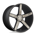 Niche - M134 MILAN - Black - MATTE BLACK MACHINED WITH DOUBLE DARK TINT - 20" x 8.5", 45 Offset, 5x114.3 (Bolt Pattern), 72.6mm HUB