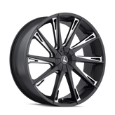 Kraze Wheels - SWAGG - Black - BLACK/MILLED - 24" x 9.5", 30 Offset, 6x135, 139.7 (Bolt Pattern), 100.3mm HUB