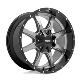 Moto Metal - MO970 - Gunmetal - GLOSS GRAY CENTER GLOSS BLACK LIP - 18" x 10", -24 Offset, 6x135, 139.7 (Bolt Pattern), 106.1mm HUB