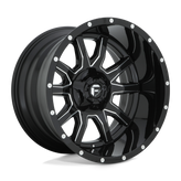 Fuel - D627 VANDAL - Black - GLOSS BLACK MILLED - 20" x 12", -43 Offset, 5x139.7, 150 (Bolt Pattern), 110.1mm HUB