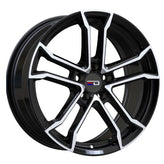 Euro Design - Monaco - Black - Gloss Black Polished - 17" x 7.5", 42 Offset, 5x114.3 (Bolt Pattern), 72.6mm HUB