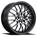 Konig - Lace - Black - Black/Machine Spoke - 20" x 8.5", 40 Offset, 5x114.3 (Bolt Pattern), 73.1mm HUB