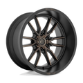 Fuel - D762 CLASH - Black - MATTE BLACK DOUBLE DARK TINT - 22" x 12", -44 Offset, 6x135 (Bolt Pattern), 87.1mm HUB