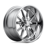 US Mag - U110 RAMBLER - Polished - CHROME PLATED - 17" x 8", 1 Offset, 5x120.65 (Bolt Pattern), 72.6mm HUB