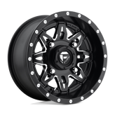 Fuel UTV - D567 LETHAL - Black - MATTE BLACK MILLED - 14" x 7", 13 Offset, 4x156 (Bolt Pattern), 132mm HUB