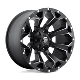 Fuel - D546 ASSAULT - Black - MATTE BLACK MILLED - 20" x 10", -22 Offset, 6x135, 139.7 (Bolt Pattern), 106.1mm HUB