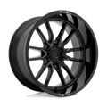 Fuel - D760 CLASH - Black - GLOSS BLACK - 24" x 12", -44 Offset, 6x139.7 (Bolt Pattern), 106.1mm HUB