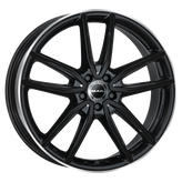 Mak Wheels - EVO-D - Black - GLOSS BLACK MIRROR RING - 20" x 9.5", 22 Offset, 5x112 (Bolt Pattern), 66.6mm HUB