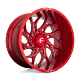 Fuel - D742 RUNNER - CANDY RED MILLED - 24" x 14", -75 Offset, 8x180 (Bolt Pattern), 124.2mm HUB