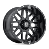 XD Series - XD820 GRENADE - Black - SATIN BLACK - 20" x 9", 0 Offset, 8x180 (Bolt Pattern), 124.2mm HUB