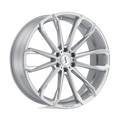 Status Wheels - MASTADON - Silver - Silver with Brushed Machined Face - 20" x 9", 30 Offset, 5x114.3 (Bolt Pattern), 76.1mm HUB