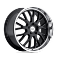 TSW Wheels - TREMBLANT - Black - Gloss Black with Mirror Cut Lip - 19" x 9.5", 20 Offset, 5x120 (Bolt Pattern), 76.1mm HUB