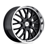 TSW Wheels - TREMBLANT - Black - Gloss Black with Mirror Cut Lip - 19" x 9.5", 20 Offset, 5x120 (Bolt Pattern), 76.1mm HUB