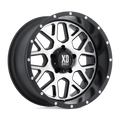 XD Series - XD820 GRENADE - Black - SATIN BLACK MACHINED FACE - 20" x 12", -44 Offset, 8x165.1 (Bolt Pattern), 125.1mm HUB