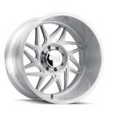 Cali Off-Road - GEMINI - Silver - BRUSHED & CLEAR COATED - 22" x 12", -51 Offset, 8x165.1 (Bolt Pattern), 125.2mm HUB