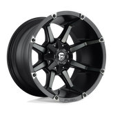 Fuel - D556 COUPLER - Black - MATTE BLACK DOUBLE DARK TINT - 18" x 9", 1 Offset, 8x165.1 (Bolt Pattern), 125.1mm HUB