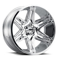 Vision Wheel Off-Road - 363 RAZOR - Chrome - Chrome - 20" x 10", -25 Offset, 8x180 (Bolt Pattern), 124.2mm HUB