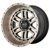 Moto Metal - MO800 DEEP SIX - Gunmetal - SATIN BLACK WITH BRONZE TINT - 22" x 12", -44 Offset, 5x127 (Bolt Pattern), 71.5mm HUB