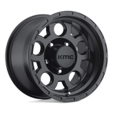 KMC Wheels - KM522 ENDURO - Black - MATTE BLACK - 17" x 9", -6 Offset, 5x127 (Bolt Pattern), 83.7mm HUB