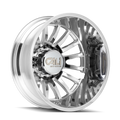 Cali Off-Road - SUMMIT DUALLY - Chrome - POLISHED/MILLED SPOKES - 22" x 8.25", -232 Offset, 8x210 (Bolt Pattern), 154.2mm HUB