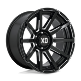 XD Series - XD847 OUTBREAK - Black - GLOSS BLACK MILLED - 20" x 10", -18 Offset, 8x170 (Bolt Pattern), 125.1mm HUB