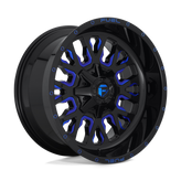 Fuel - D645 STROKE - Black - GLOSS BLACK BLUE TINTED CLEAR - 20" x 10", -18 Offset, 8x170 (Bolt Pattern), 125.1mm HUB