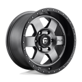 Fuel - D619 PODIUM - Gunmetal - Matte Gun Metal Black Bead Ring - 17" x 9", 1 Offset, 6x135 (Bolt Pattern), 87.1mm HUB