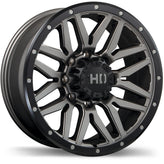 Fast HD - Menace - Gunmetal - Satin Gunmetal with Black Trim - 18" x 9", 15 Offset, 8x165.1 (Bolt Pattern), 125mm HUB