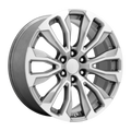 OE Creations - PR211 - Silver - SILVER MACHINED FACE - 22" x 9", 28 Offset, 6x139.7 (Bolt Pattern), 78.1mm HUB