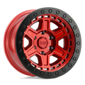 Black Rhino - RENO - CANDY RED WITH BLACK RING & BOLTS - 17" x 9", 0 Offset, 5x127 (Bolt Pattern), 71.5mm HUB