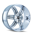 Mazzi - RUSH - Chrome - CHROME - 24" x 9.5", 18 Offset, 5x115, 127 (Bolt Pattern), 78.3mm HUB