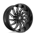 Fuel - D744 SABER - Black - GLOSS BLACK MILLED - 20" x 9", 1 Offset, 5x139.7 (Bolt Pattern), 78.1mm HUB