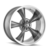 Ridler - 695 - Grey - GREY/MACHINED LIP - 18" x 8", 0 Offset, 5x127 (Bolt Pattern), 83.8mm HUB