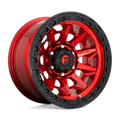 Fuel - D695 COVERT - CANDY RED BLACK BEAD RING - 17" x 9", -12 Offset, 6x139.7 (Bolt Pattern), 106.1mm HUB