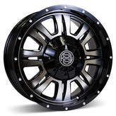 RSSW - Heritage - Black - Gloss black, machined face - 18" x 8", 20 Offset, 8x180 (Bolt Pattern), 124mm HUB