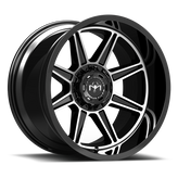 Motiv Off Road - Balast - Black - Gloss Black With Machined Face Accents - 20" x 10", -12 Offset, 5x114.3, 127 (Bolt Pattern), 78.1mm HUB