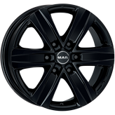 Mak Wheels - STONE6 W - Black - GLOSS BLACK - 17" x 7.5", 22 Offset, 6x139.7 (Bolt Pattern), 100.1mm HUB