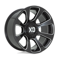 XD Series - XD854 REACTOR - Black - GLOSS BLACK MILLED - 20" x 9", 18 Offset, 6x135, 139.7 (Bolt Pattern), 106.1mm HUB
