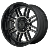 XD Series - XD850 CAGE - Black - GLOSS BLACK WITH GRAY TINT - 20" x 10", -18 Offset, 8x165.1 (Bolt Pattern), 125.1mm HUB