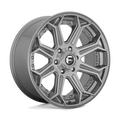 Fuel - D705 SIEGE - Gunmetal - BRUSHED GUN METAL TINTED CLEAR - 22" x 12", -44 Offset, 6x139.7 (Bolt Pattern), 106.1mm HUB