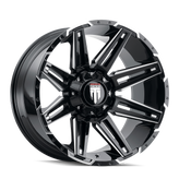 American Truxx - BOOM - Black - BLACK/MILLED - 20" x 9", -12 Offset, 5x127 (Bolt Pattern), 78.1mm HUB