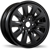 Fast Wheels - Steel - Black - Black - 17" x 7", 55 Offset, 5x114.3 (Bolt Pattern), 56.1mm HUB